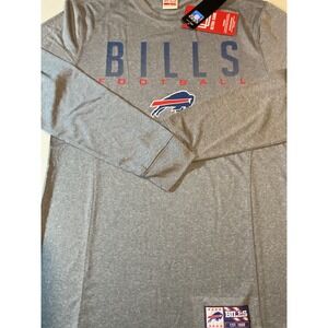 Ultra Game NFL Buffalo Bills Football Long Sleeve T-Shirt Gray Youth Size S